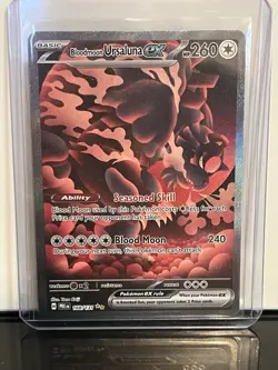 Pokemon Bloodmoon Ursaluna EX 168/131 Sv: Prismatic Evolutions Holo Rare - Image 1