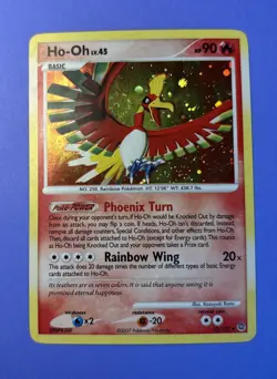 Pokemon Ho-Oh 10/132 Holo Rare SWIRL 💫 - 2007 D&P Secret Wonders - LP - Image 1