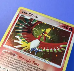Pokemon Ho-Oh 10/132 Holo Rare SWIRL 💫 - 2007 D&P Secret Wonders - LP - Image 2
