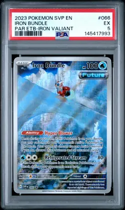 2023 POKEMON SVP EN-SV BLACK STAR PROMO #066 IRON BUNDLE PSA 5 - Image 1