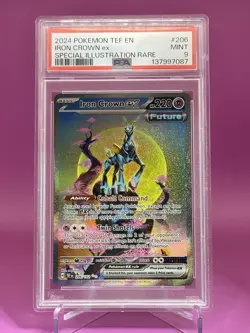 PSA 9 Pokemon Temporal Forces Holo SIR Iron Crown EX 206/162 MINT Condition!! - Image 1