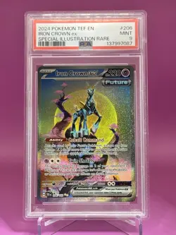 PSA 9 Pokemon Temporal Forces Holo SIR Iron Crown EX 206/162 MINT Condition!! - Image 2