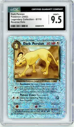 Pokemon Dark Persian #6 Legendary Reverse Holo CGC 9.5 Mint+ - Image 1