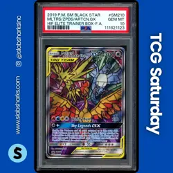 2016 POKEMON SM BLACK STAR PROMO #SM210 MOLTRES ZAPDOS ARTICUNO TAG TEAM PSA 10 - Image 1