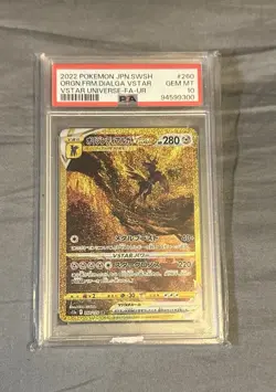 2022 POKEMON JPN SWSH ULTRA RARE #260 FULL ART/ORIGIN FORME DIALGA VSTAR PSA 10 - Image 1