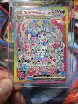 Pokemon Sylveon ex Sv: Prismatic Evolutions Special Illustration Rare Holo - Image 5
