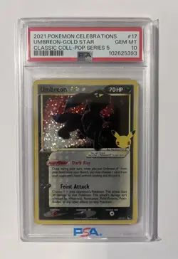 2021 Pokemon Celebrations: Classic Collection 17 Umbreon PSA 10 - Image 1