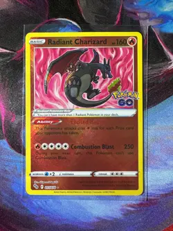Radiant Charizard 011/078 Pokemon GO Pokemon TCG Minty - Image 1