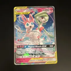 Pokemon Gardevoir & Sylveon GX TAG TEAM Ultra Rare Holo 130/214 Unbroken Bonds - Image 1