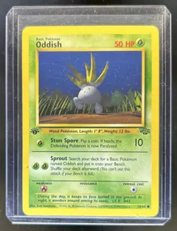 1999 Pokemon Jungle 1st Edition Oddish #58/64 - Image 1