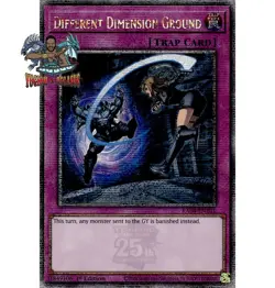 Yugioh! 1x Different Dimension Ground RA04-EN101 Quarter Century Secret Rare NM - Image 1