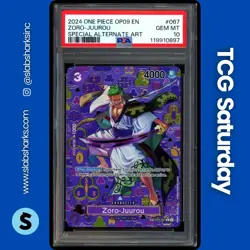 2024 ONE PIECE EMPERORS IN THE NEW WORLD #OP05-067 ZORO-JUUROU SP ALT ART PSA 10 - Image 1