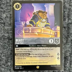 Disney Lorcana Rise of the Floodborn Beast Tragic Hero 173/204 Legendary NM/Mint - Image 1