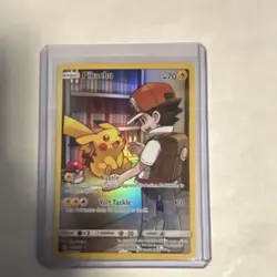 Pokemon Pikachu Secret Rare 241/236 Sm-Cosmic Eclipse Holo Volt Tackle Card - Image 1