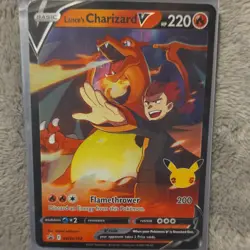Pokemon Lance's Charizard V 25th Anniversary Promo Full Art Card SWSH133 - Image 1