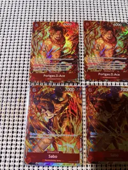 LOT OF 6 CARDS - Sabo & Portgas D. Ace Promos OP05-007 & ST15-005 One Piece Eng - Image 2