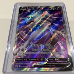 Pokemon TCG Mewtwo v SWSH229 Black Star Promo Full Art Holo Card Mint Condition - Image 2
