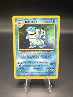 Pokemon TCG Base Set Blastoise Holo Card 2/102 Raw Near Mint Condition Rare! - Image 2