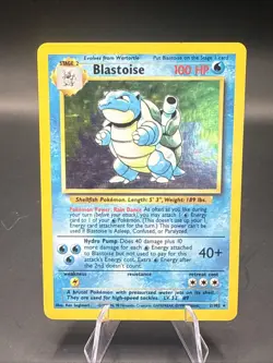 Pokemon TCG Base Set Blastoise Holo Card 2/102 Raw Near Mint Condition Rare! - Image 3