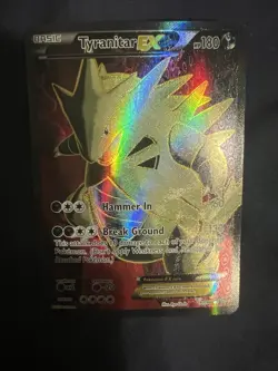 Pokemon Tyranitar EX Full Art Holo Card 91/98 XY-Ancient Origins 2015 - Image 1