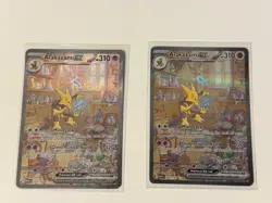 2x Alakazam EX 201/165 Scarlet & Violet 151 Card SIR, English, NM - Image 1