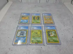 Pokemon Base Set lot of 6 Unlimited CGC 8.5 Graded Cards - Image 1