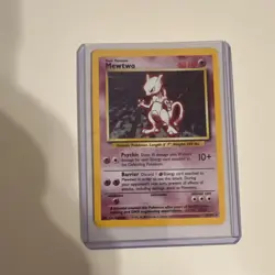 Pokemon Mewtwo 010/102 Base Set Holo Rare English Ken Sugimori Card - Image 1