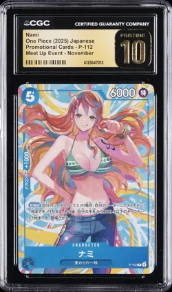 2025 ONE PIECE PROMO CARDS MEET UP EVENT- NOVEMBER #P-112 NAMI CGC 10 PRISTINE - Image 1