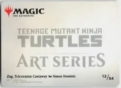 Zog, Triceraton Castaway Art Card S Art Series: Teenage Mutant Ninja Turtles 12 - Image 2