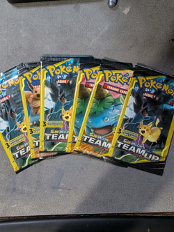 Sun & Moon Team Up Sealed 3 Card Mini Booster Packs Pokemon TCG - Image 1