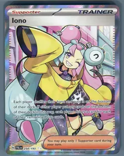 Iono Ultra Rare SV02: Paldea Evolved 254/193 Full Art Trainer Card - Image 1