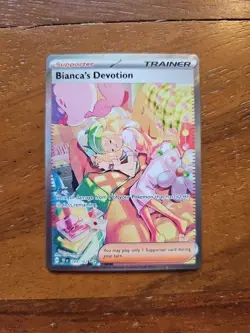 Bianca’s Devotion 209/162 TEF Pokemon Card Full Art Trainer Waifu Double Gold ⭐ - Image 1
