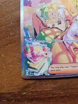 Bianca’s Devotion 209/162 TEF Pokemon Card Full Art Trainer Waifu Double Gold ⭐ - Image 3