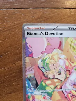 Bianca’s Devotion 209/162 TEF Pokemon Card Full Art Trainer Waifu Double Gold ⭐ - Image 4