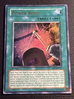 Power Bond CRV-EN037 1st Edition Yu-Gi-Oh Ultra Rare Card Near Mint NM - Image 1
