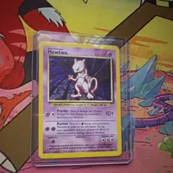 Pokemon Mewtwo 10/102 Base Set Rare 60 HP 1999 Wizards English Psychic Card - Image 1