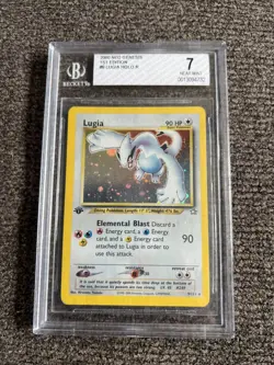 2000 Pokemon Neo Genesis Lugia Holo #9 BGS 7 Near Mint Card - Image 1
