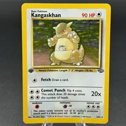 Kangaskhan 5/64 - 1st Edition Jungle Holographic Pokemon Card MP Vintage - Image 1