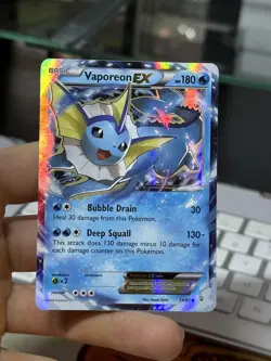 Vaporeon EX 24/83 Generations 2016 Holo Rare Pokemon Card TCG - Image 3