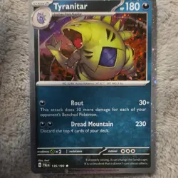 Pokemon TCG Tyranitar Paldea Evolved Holo Rare Card 135/193 Armor Stage 2 - Image 1