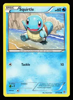 Squirtle 24/135 Common Plasma Storm Pokemon Card - Image 1