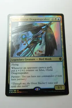 MTG Ishai Ojutai Dragonspeaker x1-Foil -Commander 2016-Lightly Played - Image 1