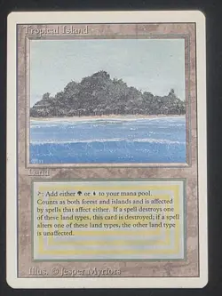 Tropical Island - MTG: Magic the Gathering - Revised - Lightly Played - Image 1
