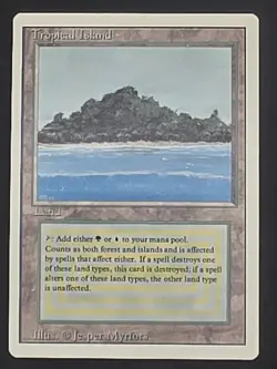 Tropical Island - MTG: Magic the Gathering - Revised - Lightly Played - Image 3