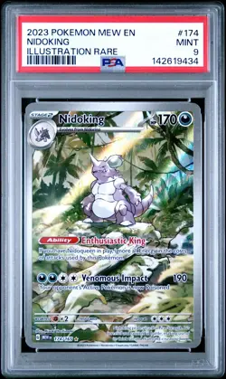 2023 POKEMON MEW EN-151 174 NIDOKING ILLUSTRATION RARE PSA 9 MINT - Image 1