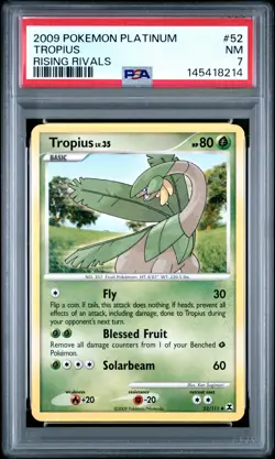 2009 POKEMON PLATINUM RISING RIVALS #52 TROPIUS PSA 7 - Image 1