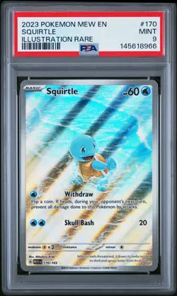 2023 POKEMON MEW EN-151 ILLUSTRATION RARE #170 SQUIRTLE PSA 9 - Image 1