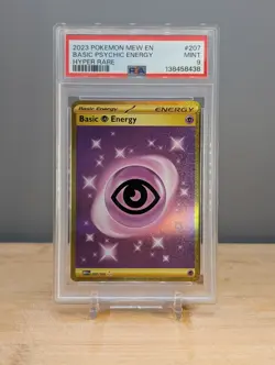 2023 Pokemon SV MEW 151 Basic Psychic Energy Hyper Rare #207 PSA 9 - Image 1
