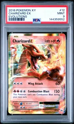 2016 POKEMON XY EVOLUTIONS #12 CHARIZARD EX PSA 9 - Image 1