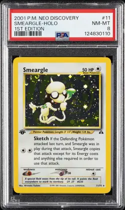 2001 POKEMON NEO DISCOVERY 1ST EDITION #11 SMEARGLE-HOLO PSA 8 - Image 1